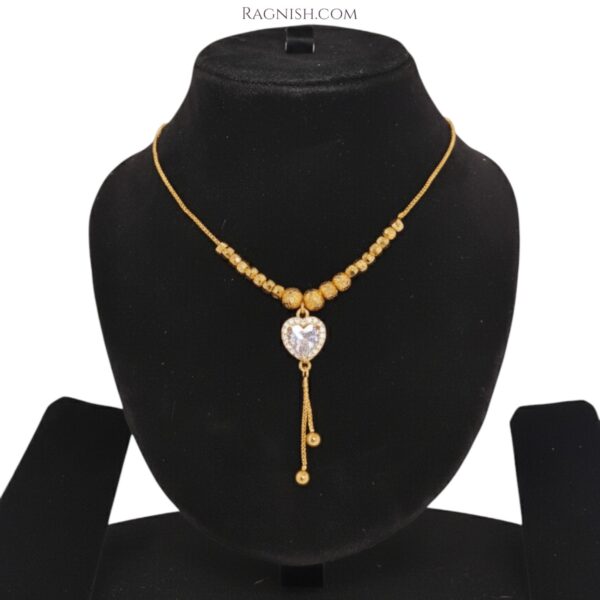 Elegant RAGNISH Cupid Drip Necklace on Female Model for E-commerce Display.