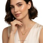 Luxury RAGNISH gold chain necklace featuring a delicate "Lovely" word charm, perfect for women's designer jewelry collection.