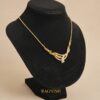 RAGNISH Pave Diamond Stream Necklace, short chain gold finish, sophisticated luxury jewelry.