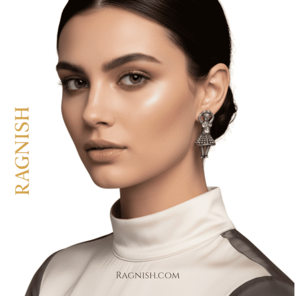 Elegant dancing doll drop earrings from the RAGNISH luxury jewelry collection.