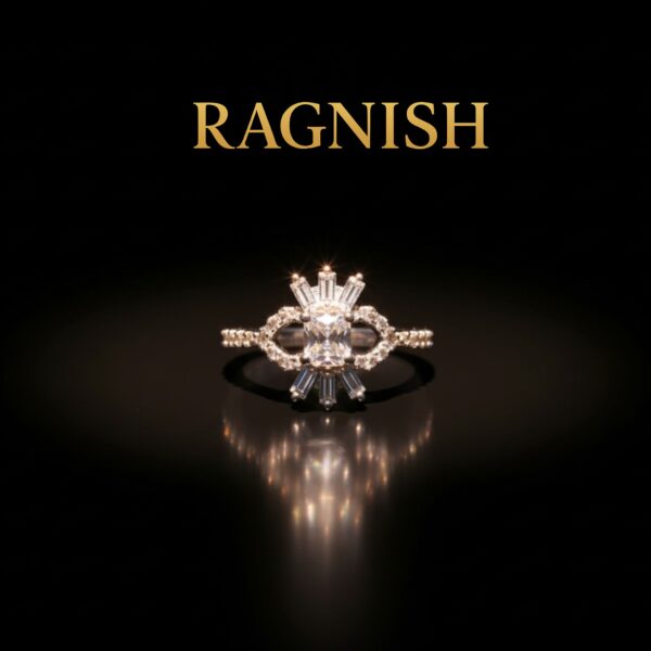 RAGNISH adjustable Stella Cluster Fashion Ring with simulated crystals.