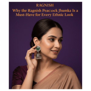Ragnish Peacock Jhumka – ethnic jewellery for women, traditional jhumka earrings for festive look