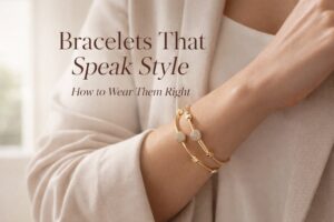 Elegant pavé bracelets styled on a woman’s wrist showcasing modern luxury bracelet fashion by Ragnish