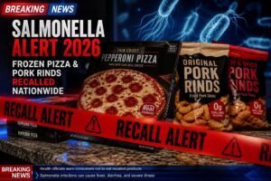 Salmonella alert 2026 frozen pizza pork rinds recall USA news